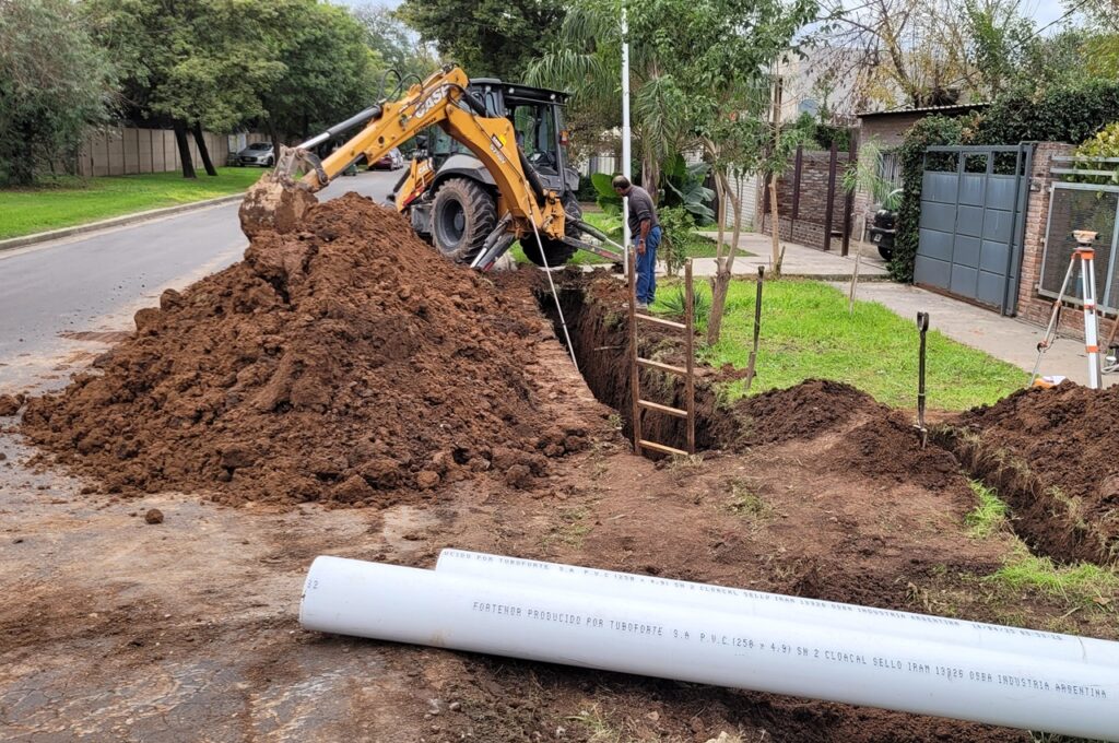 Avanza la construcción de la planta depuradora para las cloacas de Bouchard y los barrios del sur